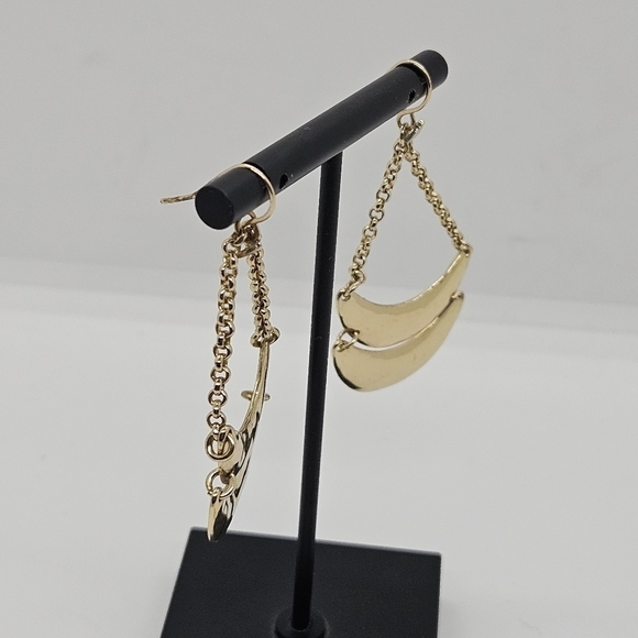 Robert Lee Morris RLM Soho gold tone tiered dangle earrings - Picture 2 of 4